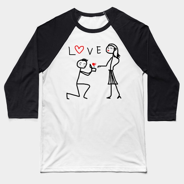 Marry me Baseball T-Shirt by Grafititee